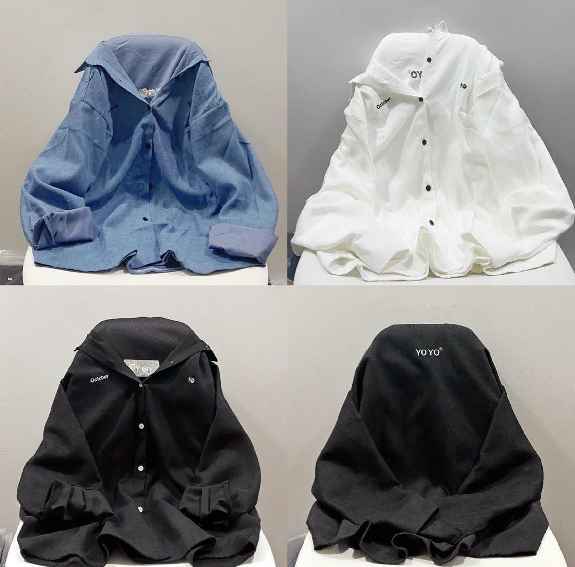 Áo Sơ Mi Da Lộn Yoyo Chống Nắng Nam Nữ CặpHOT RẺ ĐẸPÁo Khoác Kiểu Sơ Mi Teen Unisex Rộng Tay Dài Số 10 Couple Shirt  - HIỀN LINH HOP ÁO DA SƠ MI