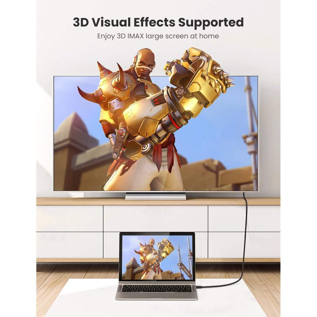 Cáp HDMI 2.0 Ugreen HD118 dây bọc dù hỗ trợ 3D, 4K cao cấp - Hàng Chính Hãng