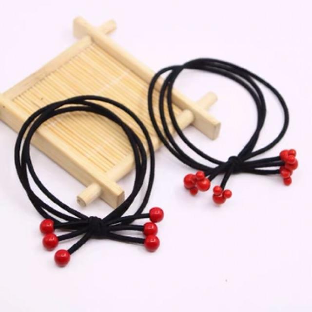 Dây buộc tóc - vòng tay 3 vòng dây chắc chắn phối hạt xinh xắn trẻ trung sành điệu
