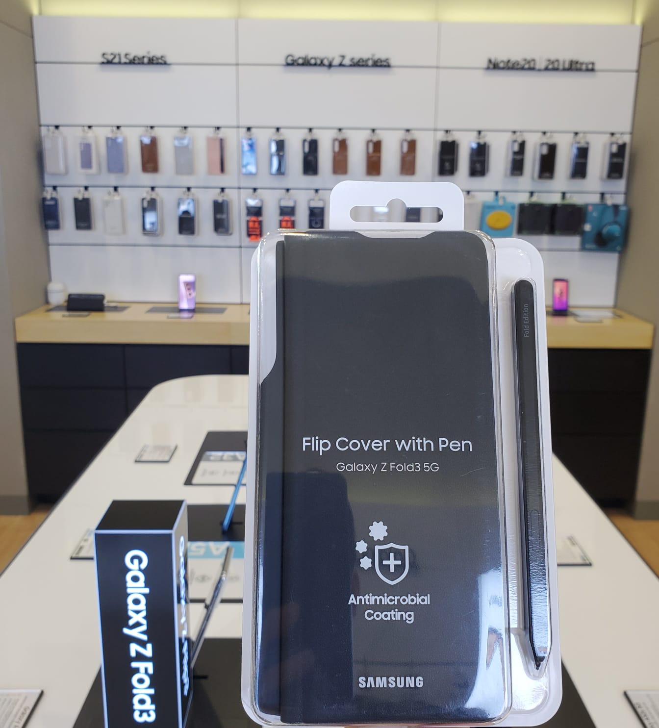 Bao da Samsung Z Fold3 5G kèm bút Spen - Hàng Chính Hãng