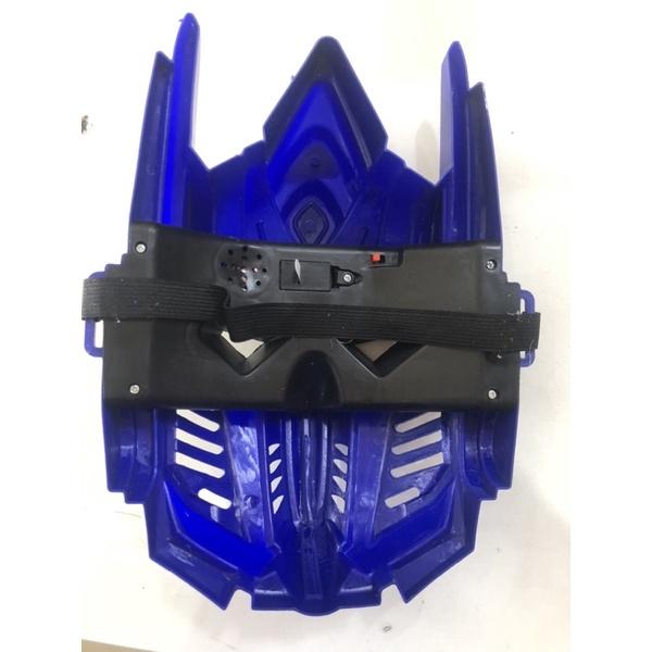 Mặt nạ siêu nhân biến hình Transformer màu xanh có đèn phát sáng
