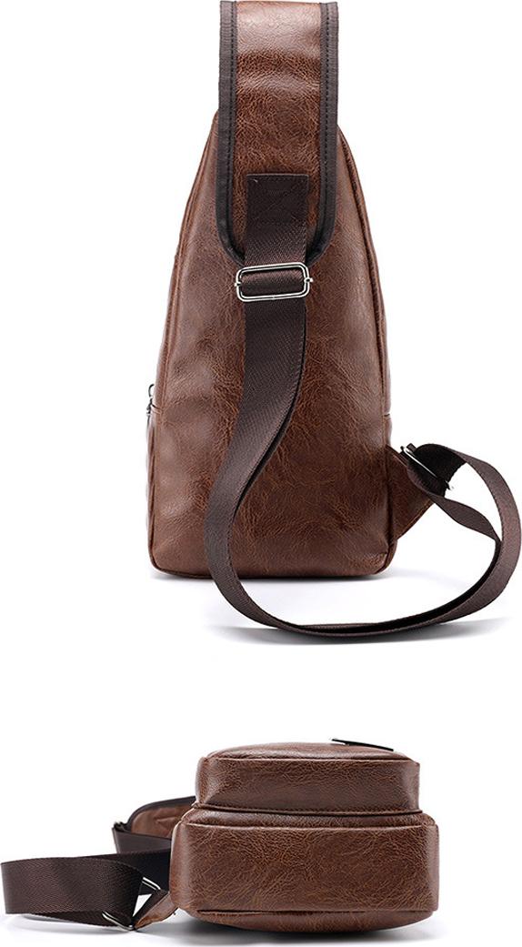 Túi đeo chéo nam da 4 ngăn