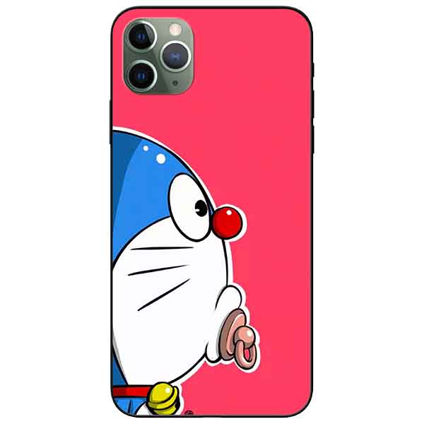 Ốp lưng in cho Iphone 11 Pro Mẫu Doremon Nền Hồng