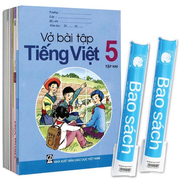 Sách Giáo Khoa Bộ Lớp 5 - Sách Bài Tập (Bộ 11 Cuốn) (2023) + 2 Bao Sách TP