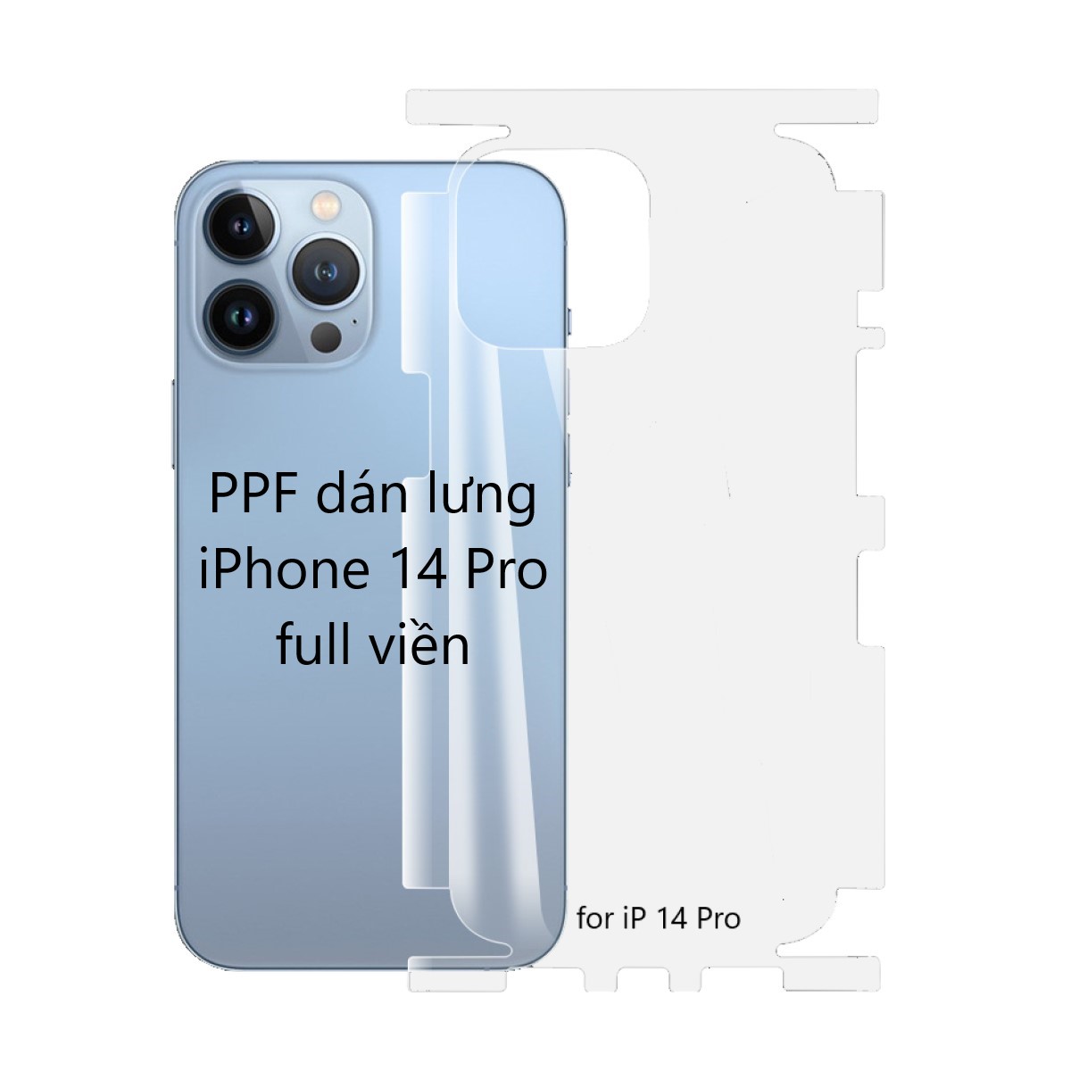 PPF miếng dán mặt lưng cho iPhone X 11 12 13 14 Pro Max Mini Plus full viền