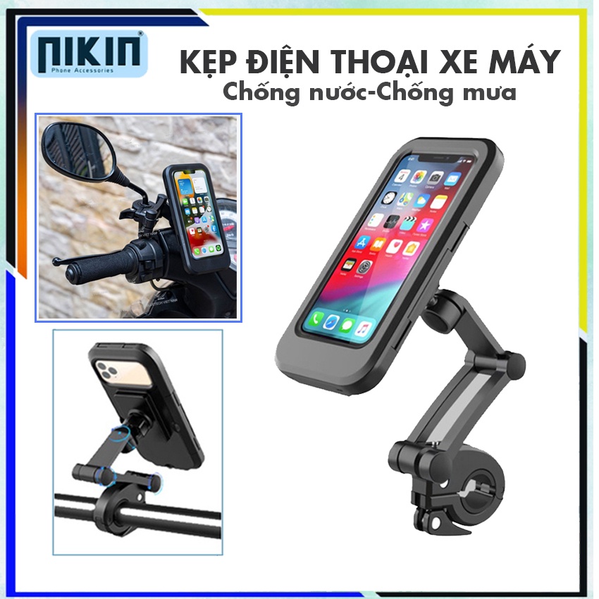 GIÁ ĐỠ ĐIỆN THOẠI XE MÁY XE ĐẠP CÔNG NGHỆ CHỐNG NƯỚC XOAY 360 ĐỘ CHỊU ĐƯỢC VA ĐẬP