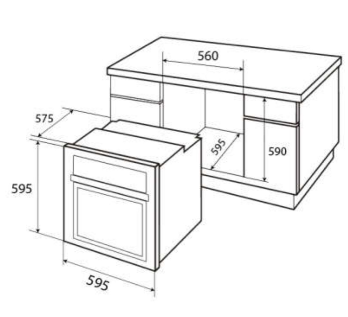 LÒ NƯỚNG ÂM TỦ KAFF KF-BI75TFT - 75L Thổ Nhĩ Kỳ - Hàng Chính Hãng