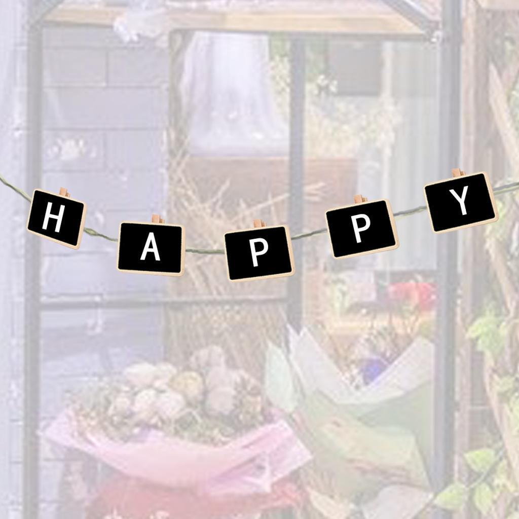 4-12pack Pack 10PCS Small Mini Wooden Blackboard Note Memo Message Board