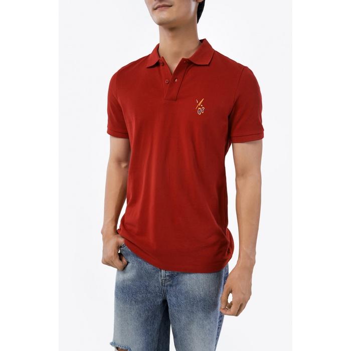 ÁO POLO NAM TAY NGẮN THÊU HỌA TIẾT FORM FITTED - 10F22POL025 | LASTORE MENSWEAR