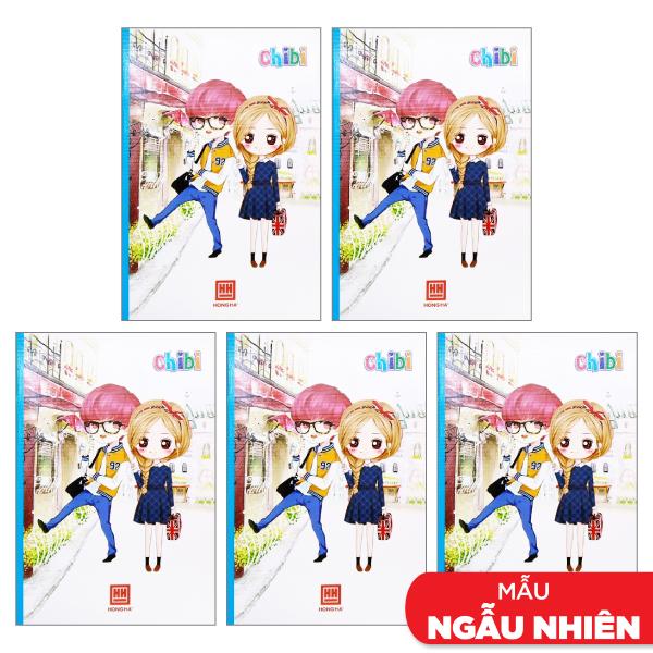 Combo 5 Vở Teen Chibi - 4 Ly Ngang 200 Trang ĐL 58g/m2 - Hồng Hà