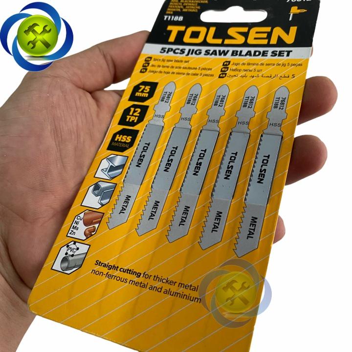 Lưỡi cưa lộng nhựa - sắt Tolsen 76812 75mm, 12TPI màu bạc