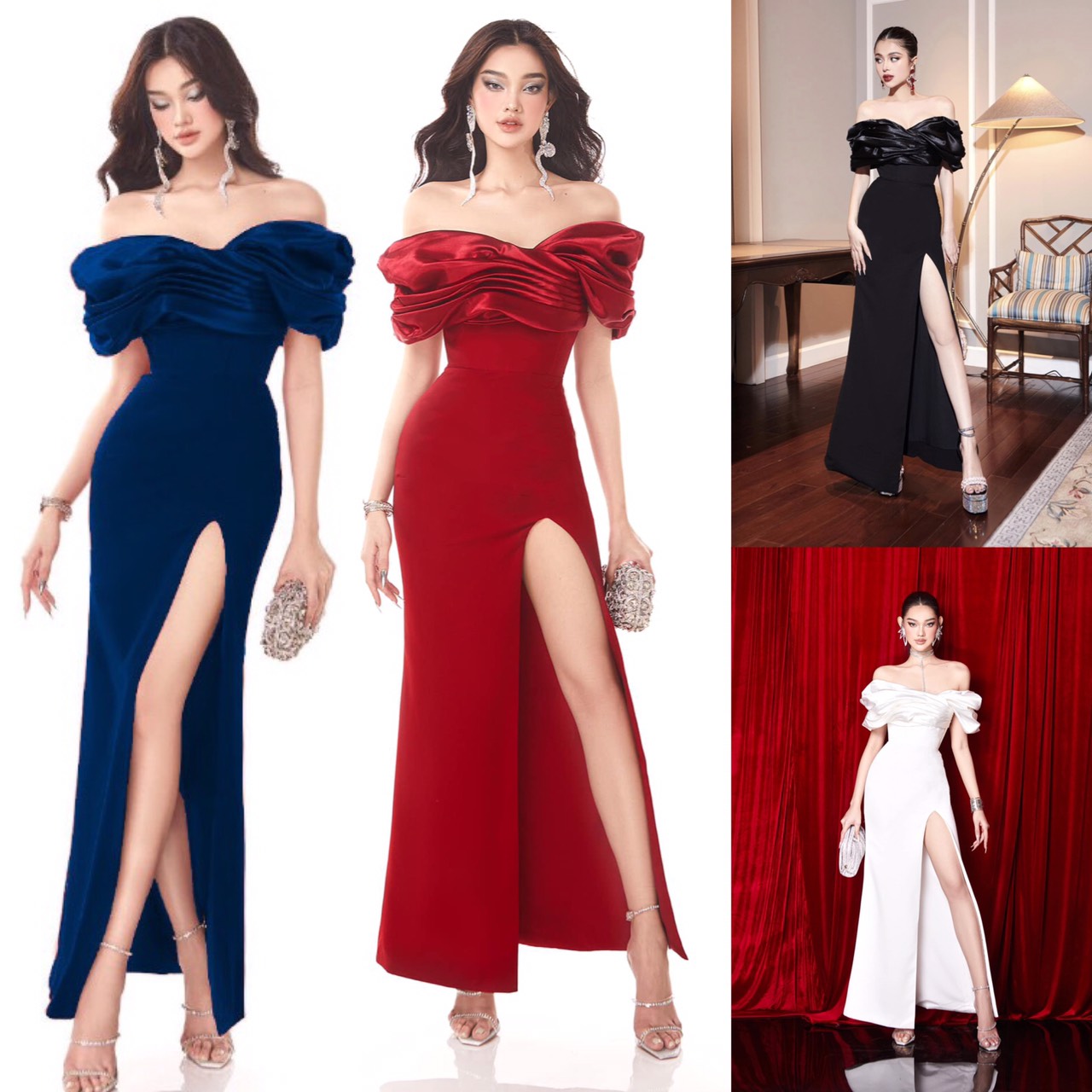 ĐẦM DẠ HỘI TRỄ VAI XẺ TÀ CAO CẤP