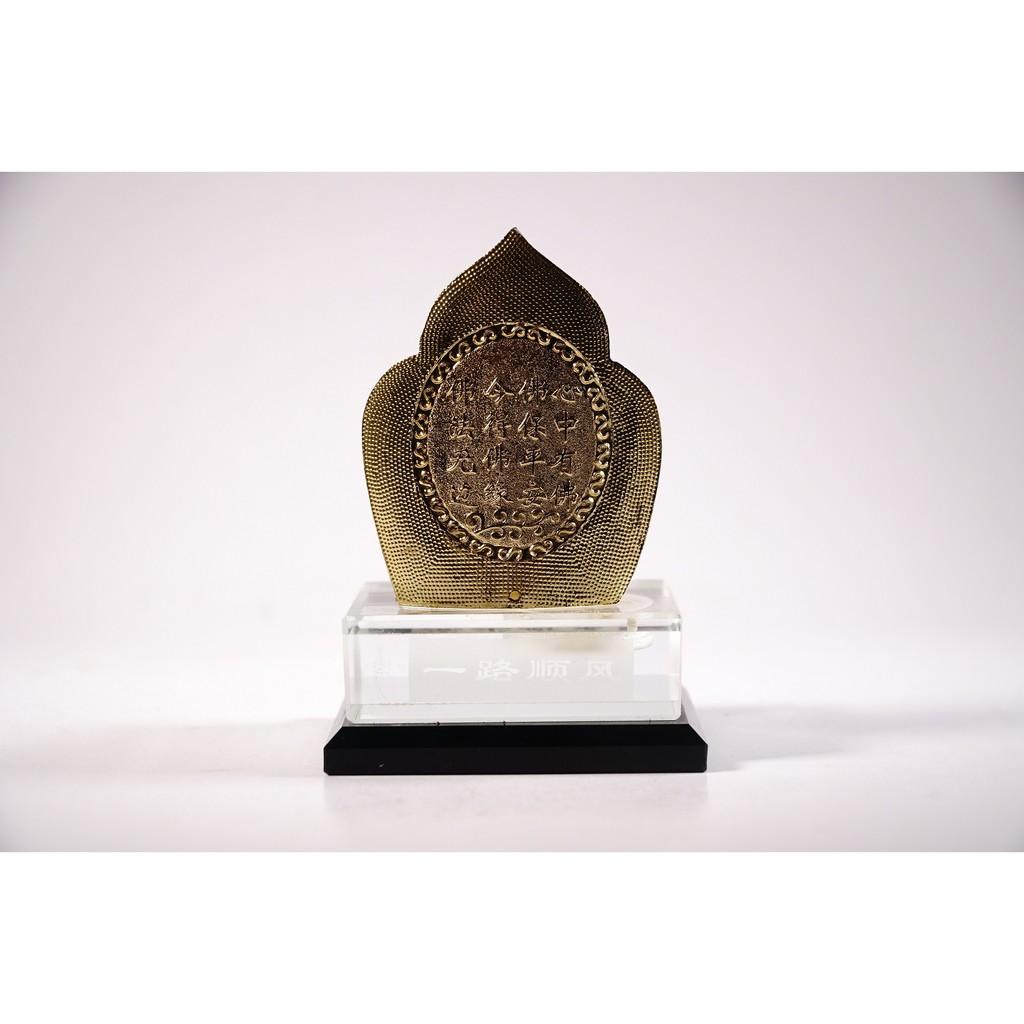 Tượng phật Bồ Tát Quán Thế Âm đế kính hào quang - Cao 12cm