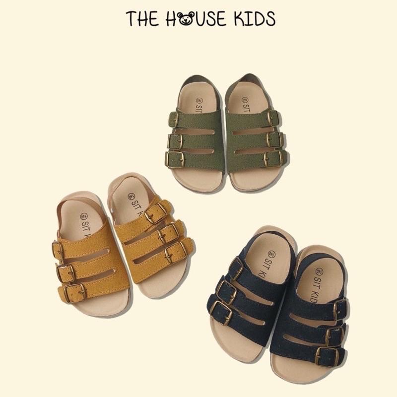 Sandal Cho Bé Trai Sandal Trẻ Em Cao Cấp THE HOUSE KIDS Da Lộn Màu Sắc