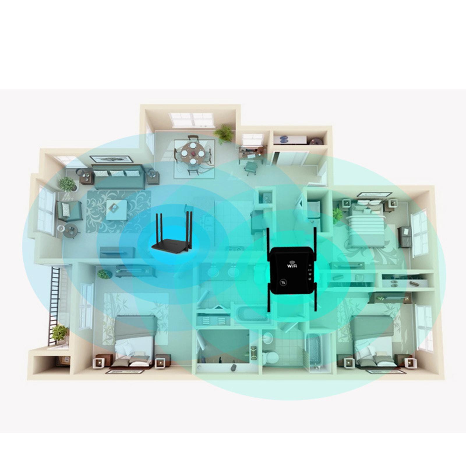 1200Mbps WiFi Extender Repeater 5G 2.4G Dual Band for Home