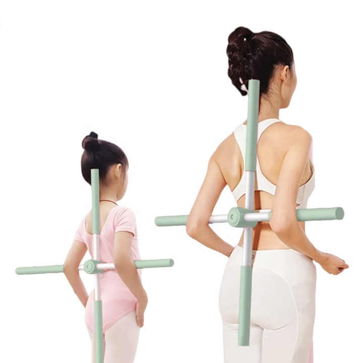 Gậy Tập Gym Yoga Chỉnh Hình 2 Thanh Xếp ( TẶNG MÓC KHÓA GỖ)