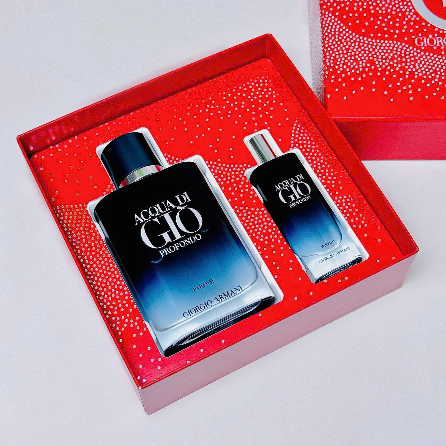 Bộ Nước Hoa Nam Giorgio Armani Acqua Di Gio Profondo Parfum Gift Set