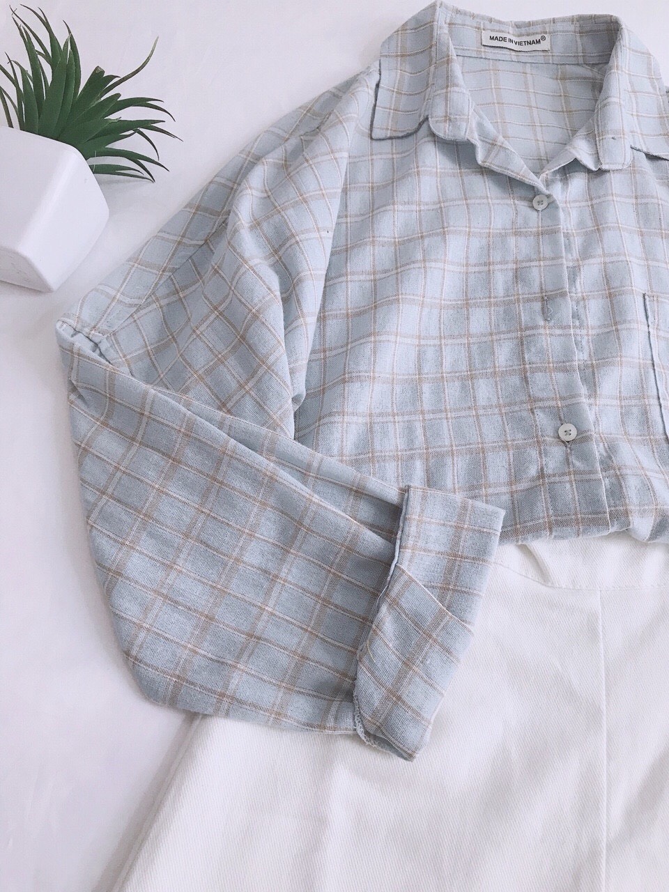 Áo Sơmi Caro Nữ Tay Dài