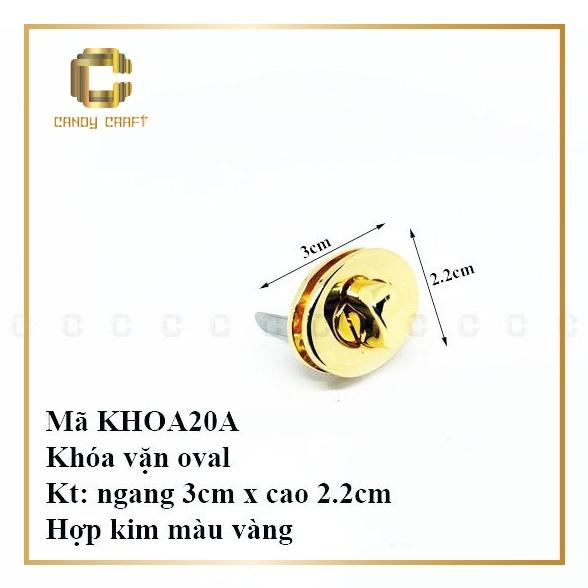 Khóa vặn oval gắn túi - cặp