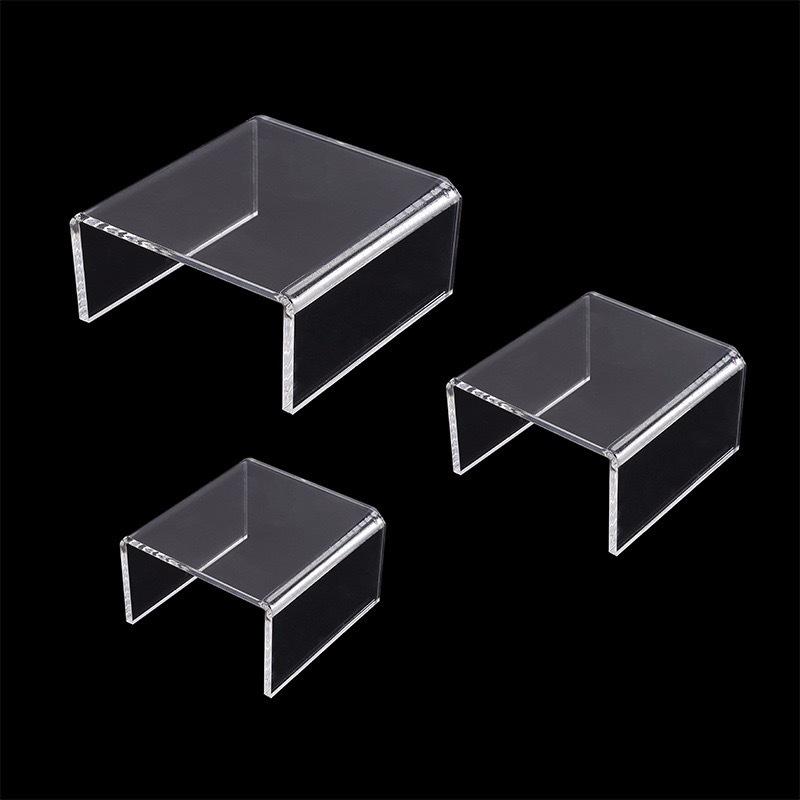 Acrylic (Trong suốt) Kệ Mica Chữ U Trưng Bày Sản Phẩm, Kệ Để Giày, Kệ Để Mô Hình đồ chơi , Acrylic . - dày 2mm