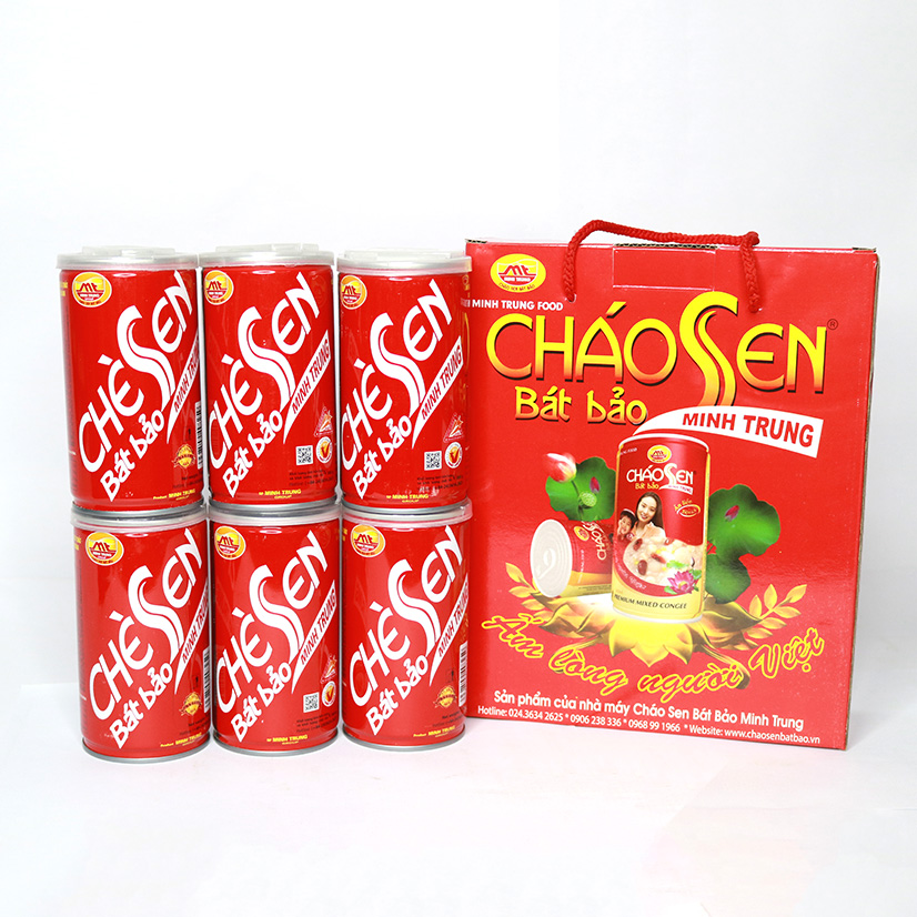 Chè Sen Bát Bảo Minh Trung lốc 6 lon - CHESENBATBAO 6