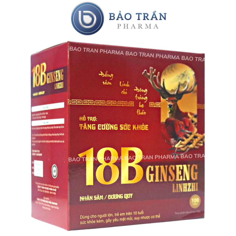 Vitamin tổng hợp 18B GINSENG tăng sức đề kháng, bồi bổ cơ thể- Hộp 100 viên