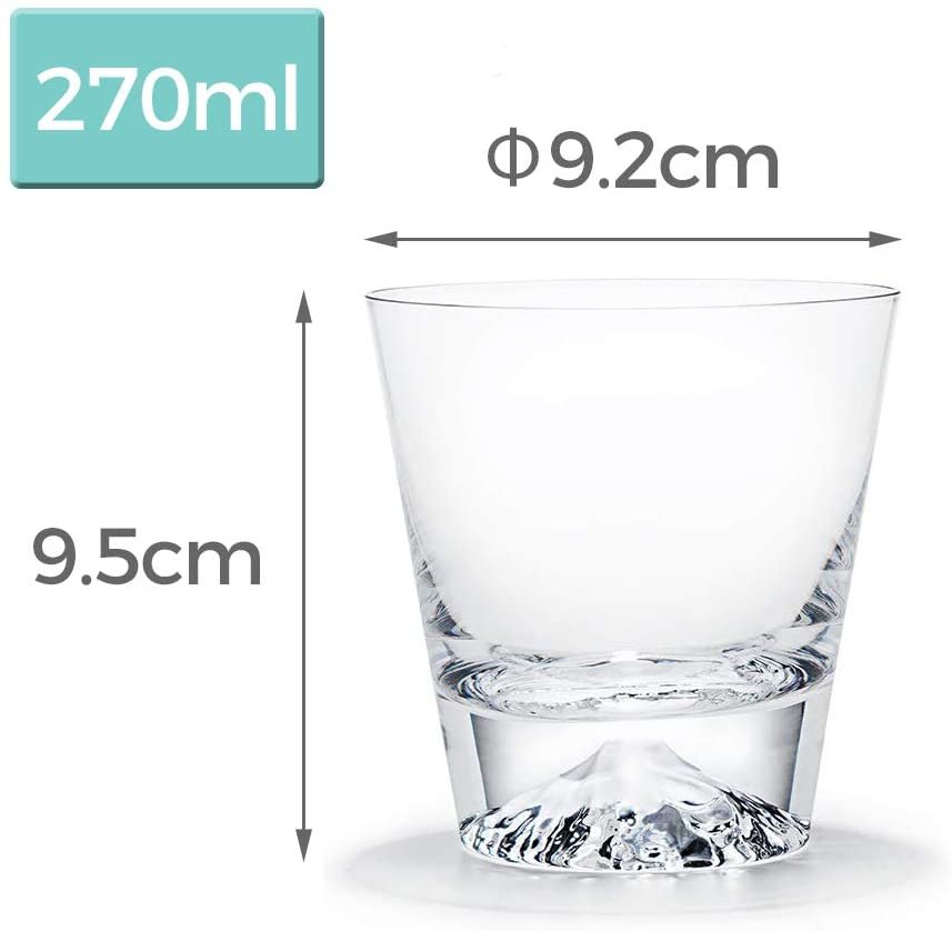 Ly Thủy Tinh Cao Cấp Nhật Bản EDO GLASS | FUJI GLASS 3D | Núi Phú Sĩ 3D | Đổi Màu Theo Màu Nước