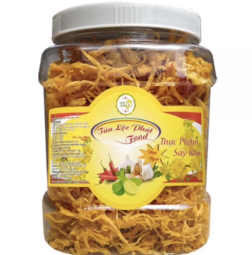 KHÔ GÀ BƠ TỎI (GÀ CHÀ BÔNG CAY) TÂN LỘC PHÁT (1KG)