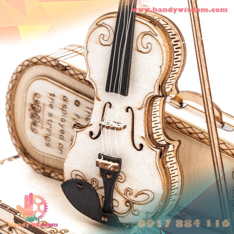 Mô hình lắp ghép gỗ Rolife - Đàn Violin - Robotime Violin Capriccio TG604K