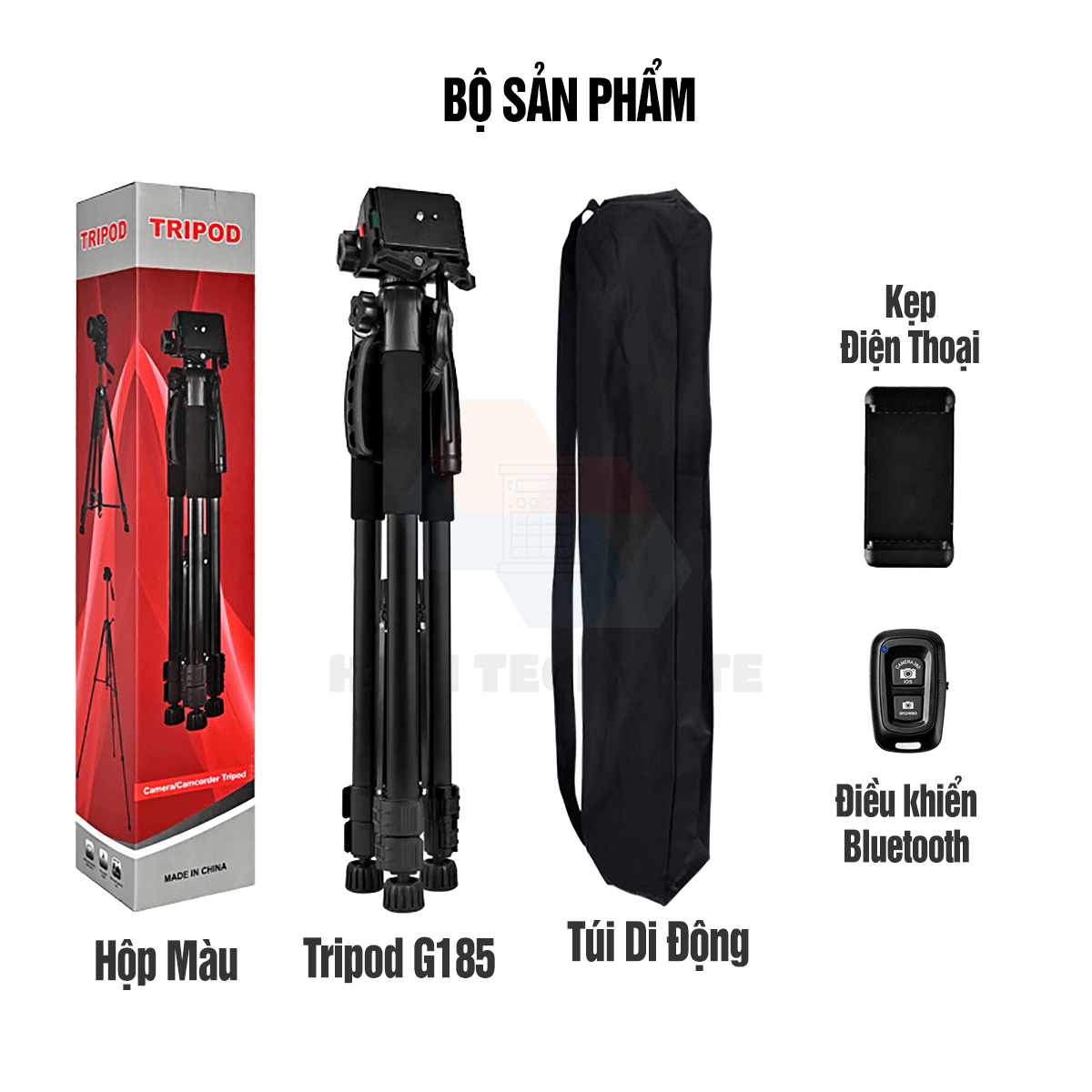 tripod chân đế điện thoại, máy ảnh G-185 hỗ trợ quay chụp video, livestream, quay live tik tok chống rung lắc, cứng cáp, hàng chính hãng