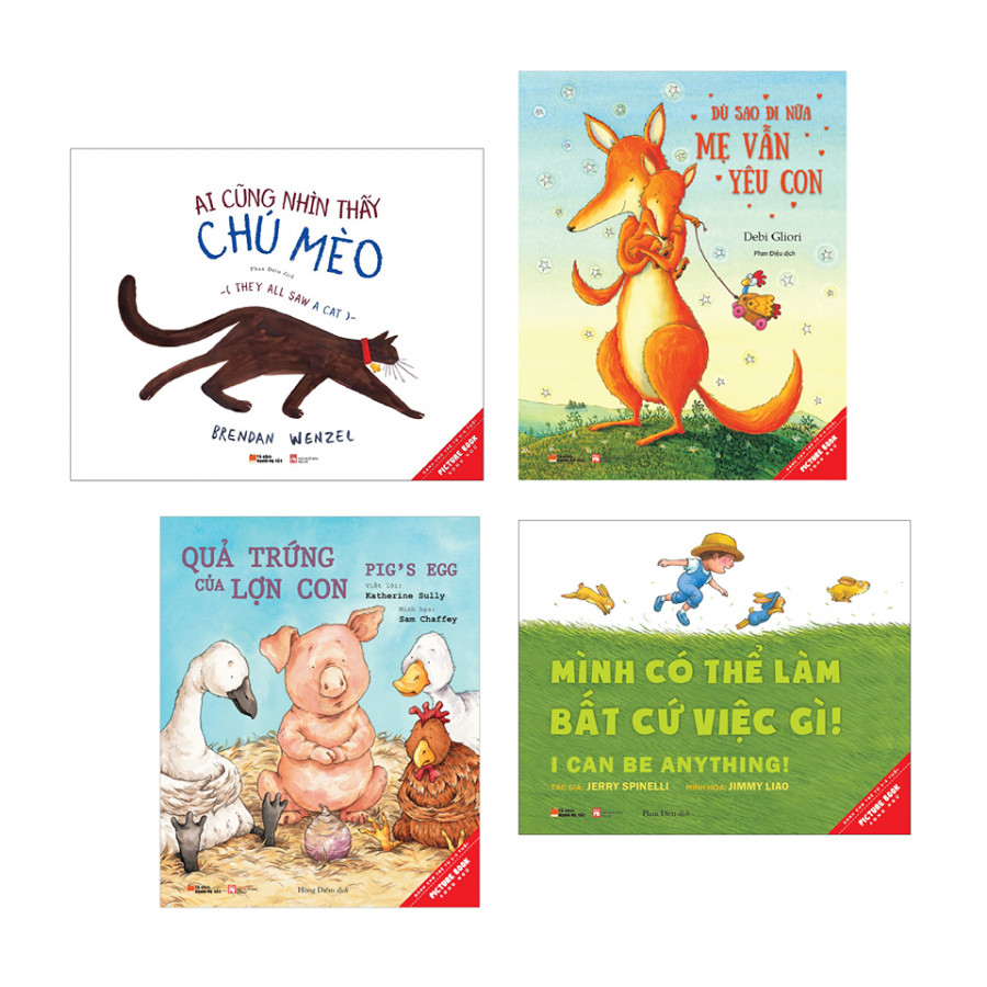 Combo 4 cuốn PictureBook tổng hợp Quả trứng của lợn con