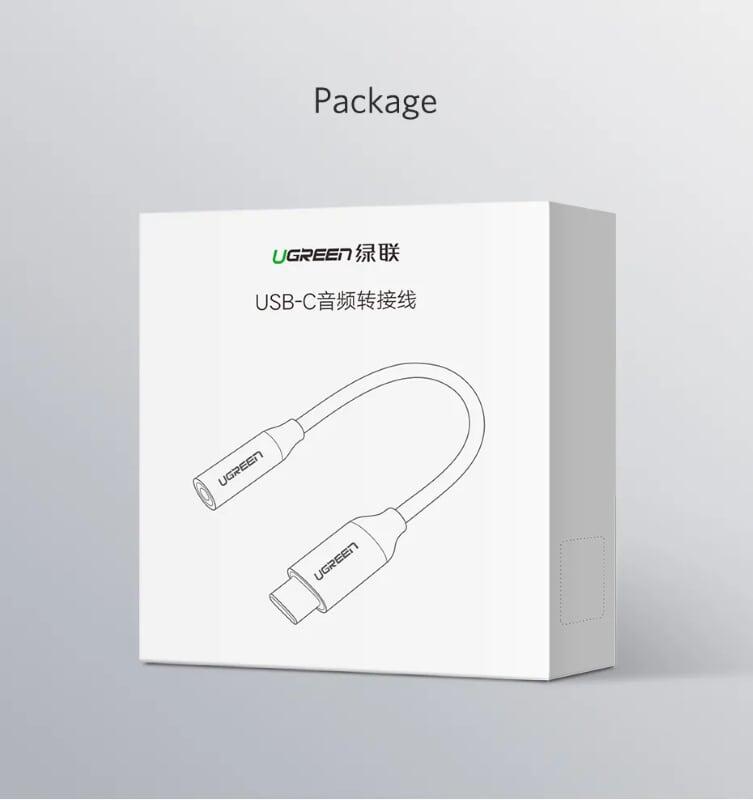 Ugreen UG30632AV142TK 10CM Dây USB Type-C sang AV 3.5mm - HÀNG CHÍNH HÃNG