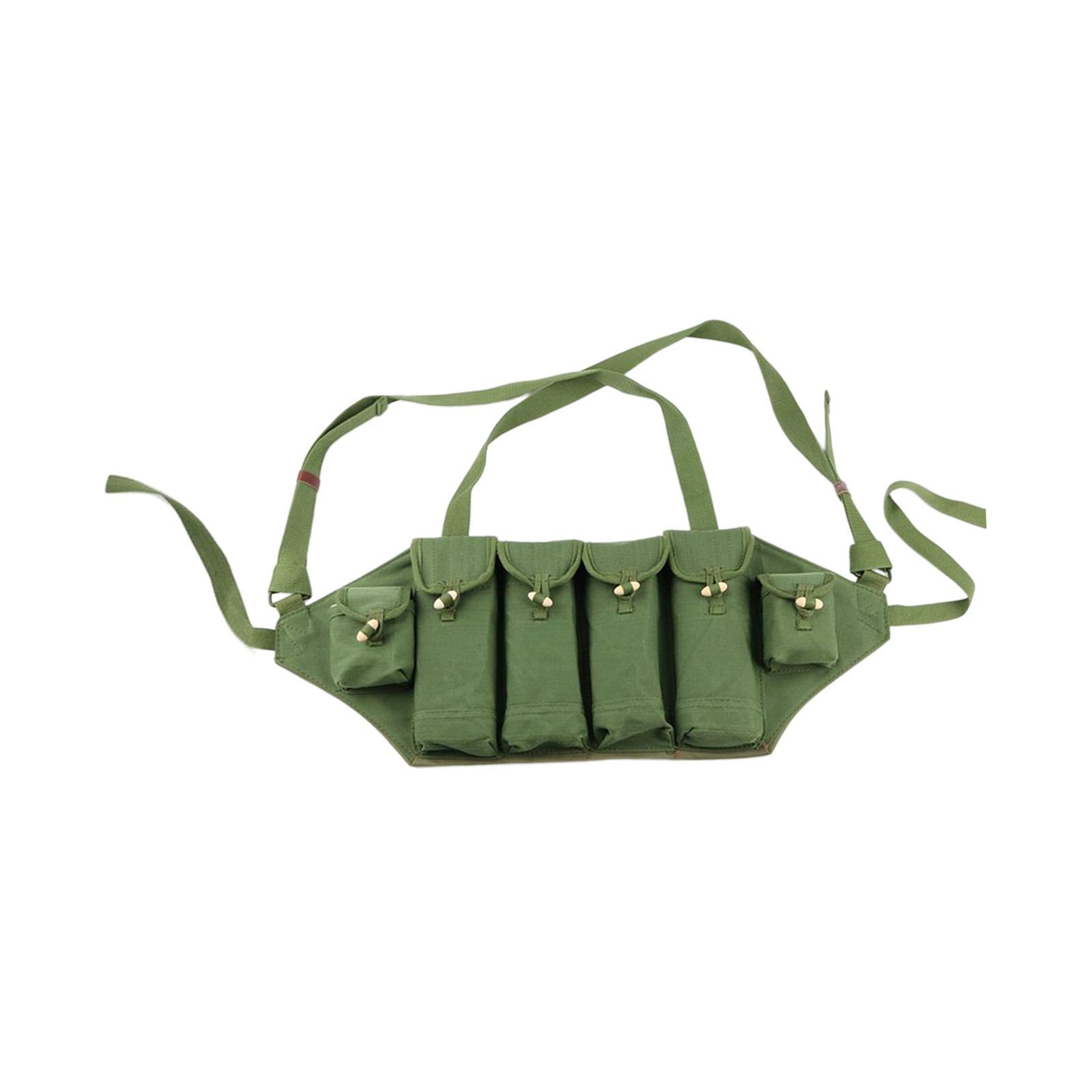 Unisex Chest Rig Storage Bag Training Gear Quick Release Portable Adjustable Bandolier Pouch Backpack Vest for CS Hunting