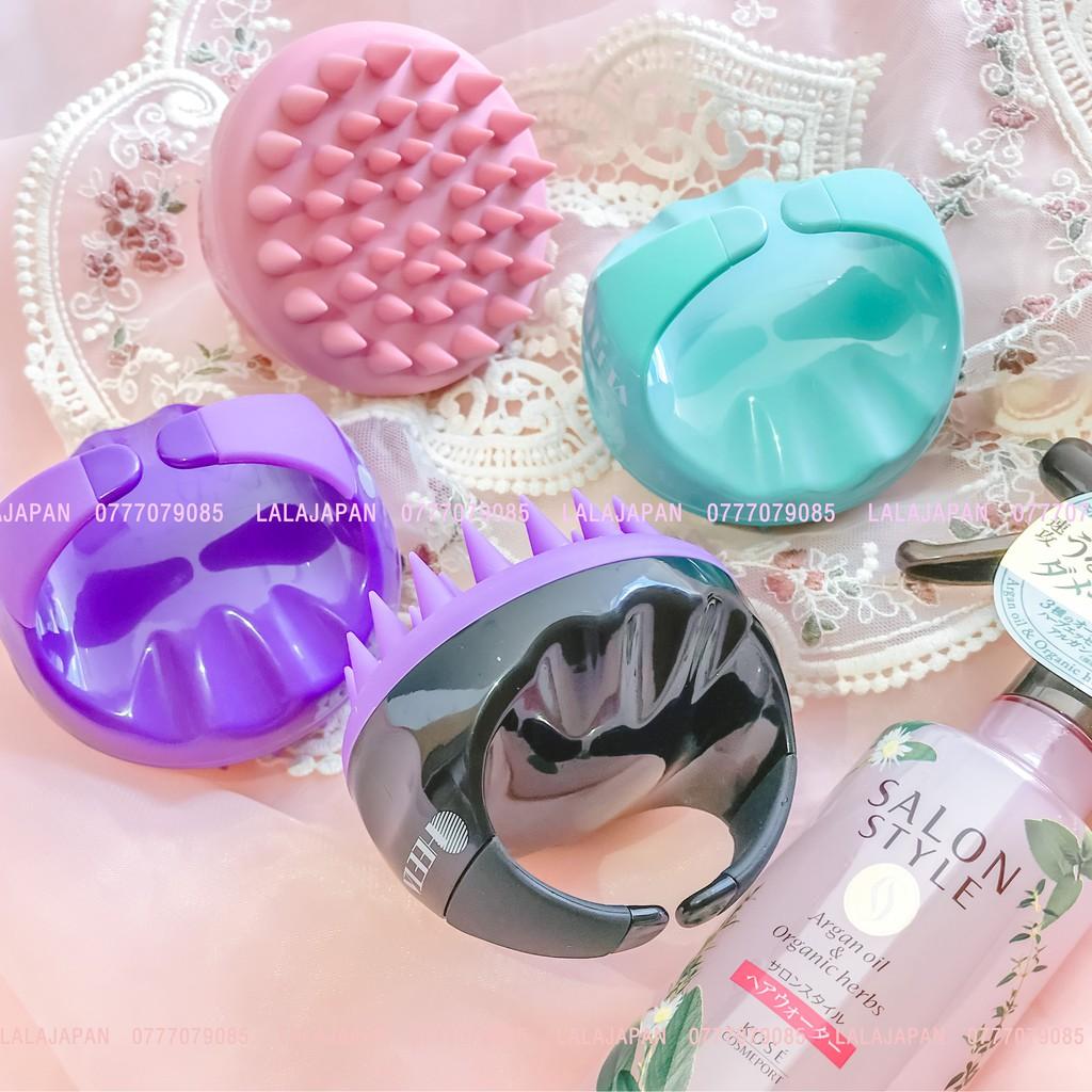 Lược gội đầu HEETA SHAMPOO BRUSH kích mọc tóc 2in1 giảm gàu giảm rụng hiệu quả