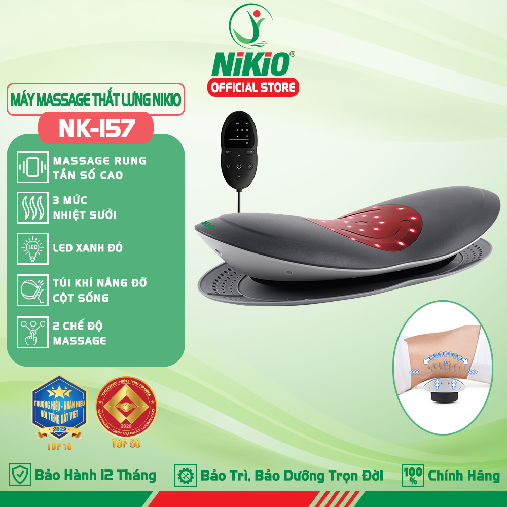 Máy kéo giãn cột sống lưng Lumbar Massager Nikio NK-157 - Massage cho người thoát vị đĩa đệm