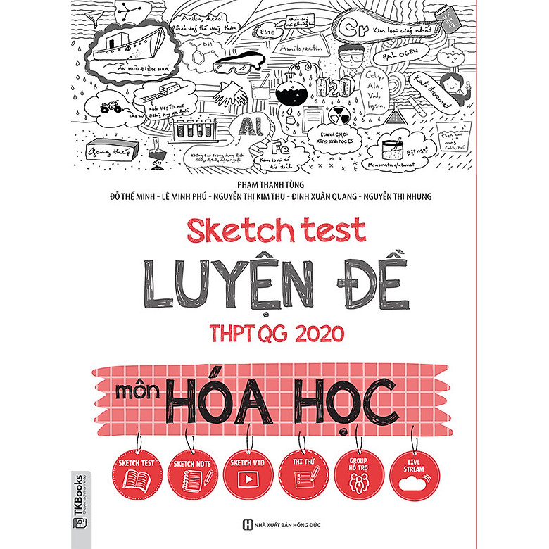 Bộ 3 cuốn SKETCH TEST LUYỆN ĐỀ THPT QUỐC GIA MÔN Toán + Hóa + Sinh kt