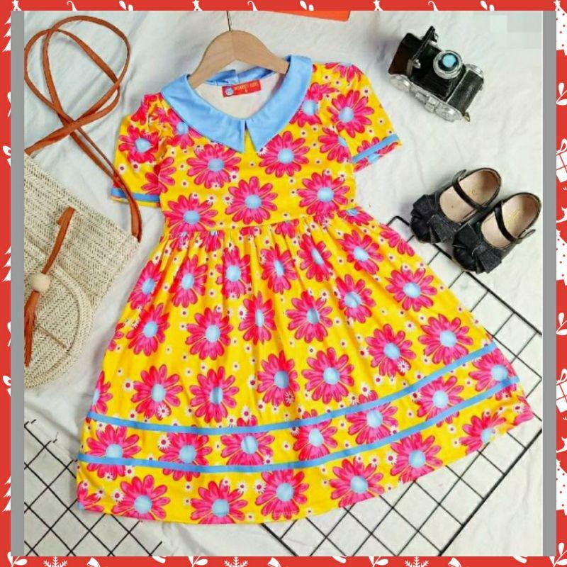 ĐẦM THUN LẠNH HOẠ TIẾT DỄ THƯƠNG - váy đầm bé gái