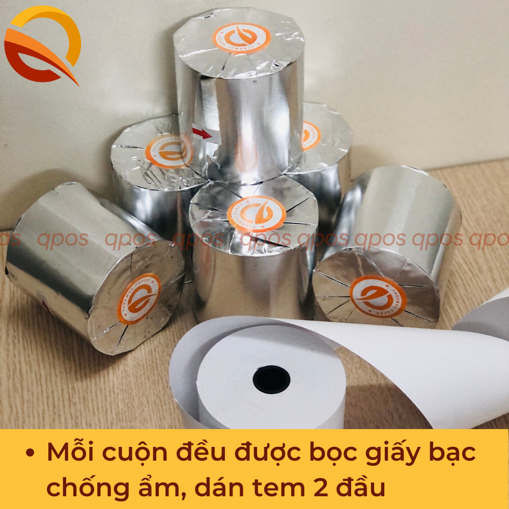 Giấy in nhiệt OCHA khổ K80x80mm, Giấy in bill, in hóa đơn K80