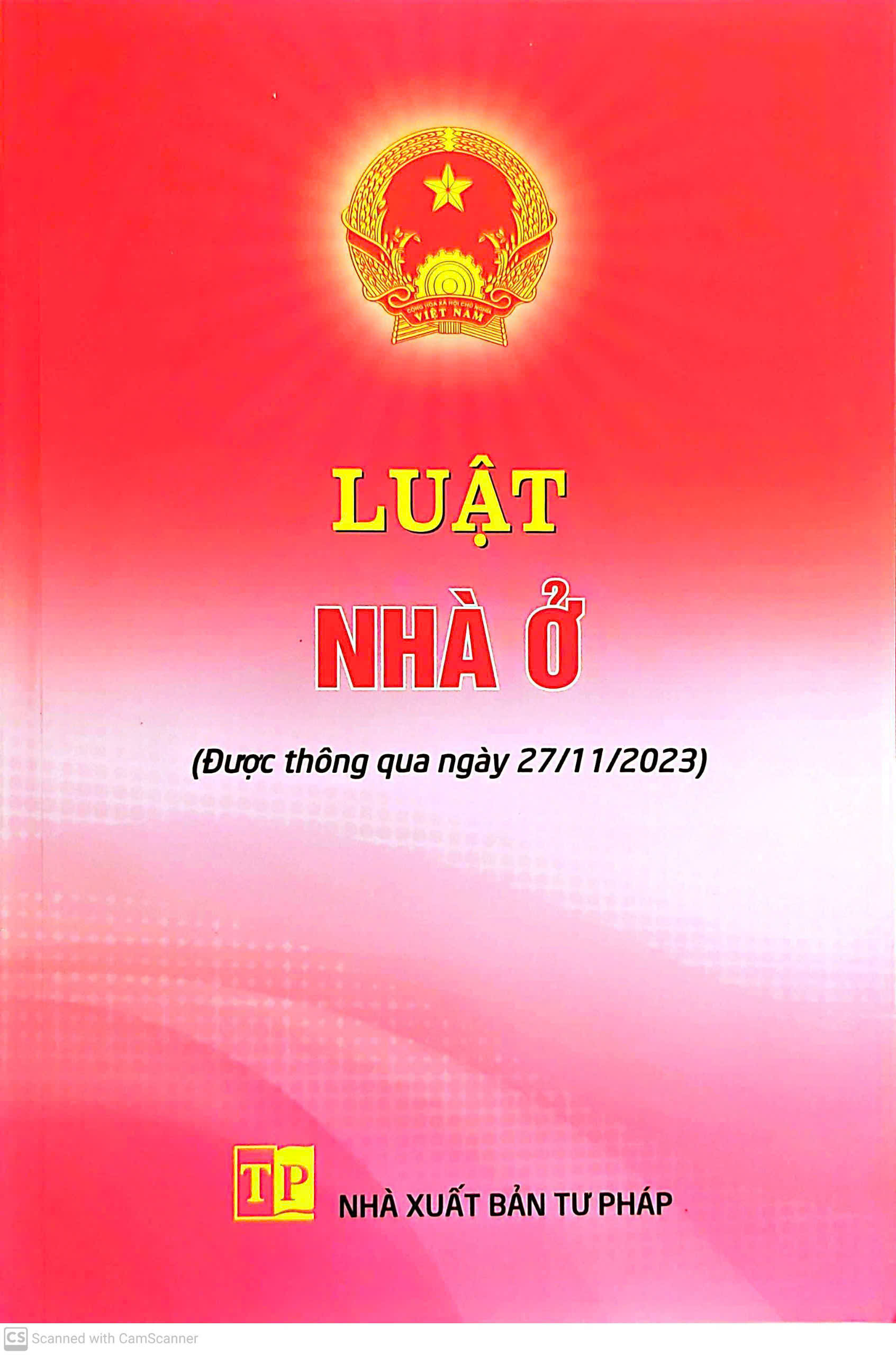 Sách Luật Nhà Ở mới ( có hiệu lực từ ngày 01/08/2024 )