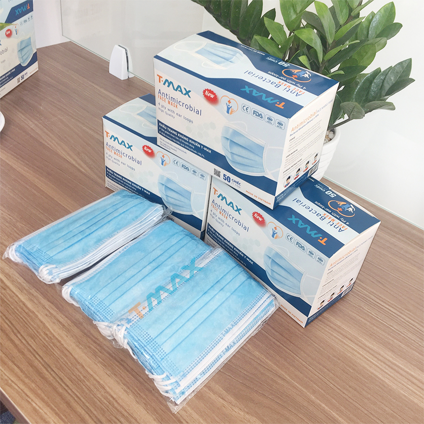 - Khẩu Trang Y Tế Cao Cấp Tmax - 4 Lớp Kháng Khuẩn / 99% Lọc Khuẩn, Bụi, Virus / Người Lớn – HÀNG CHÍNH HÃNG