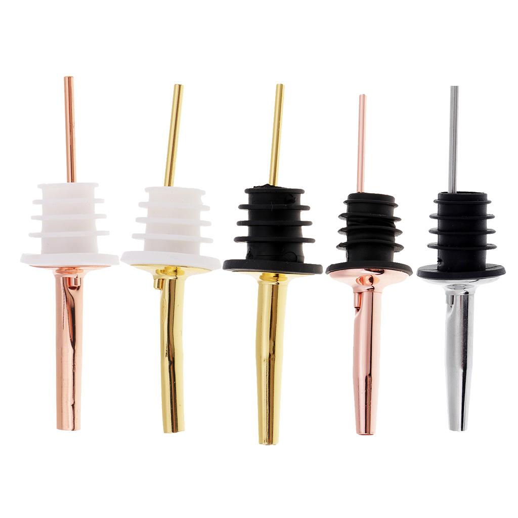 1pc Liquor Pour Spouts Stainless Steel Bottle Spout and Liquor Pourer Dust Caps Covers