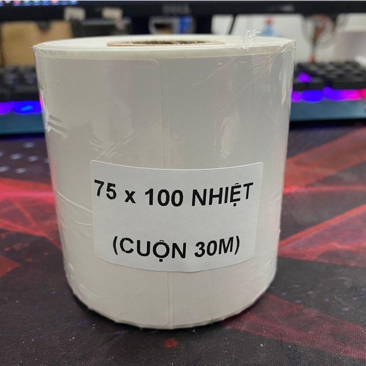 Tem nhiệt 75x100mm, Decal nhiệt 7.5x10cm in nhãn, in vận đơn, sàn TMDT