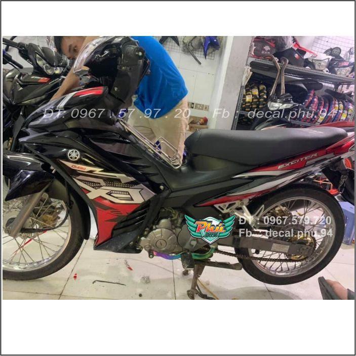 Tem rời Exciter 135 Đỏ đen bạc -1