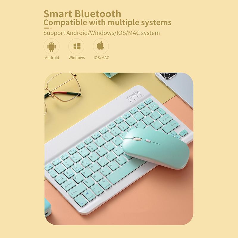Bàn Phím Bluetooth Cho iPad Teclado Không Dây Bàn Phím Và Chuột Cho Xiaomi Samsung Huawei Điện Thoại Máy Tính Bảng Android IOS Windows