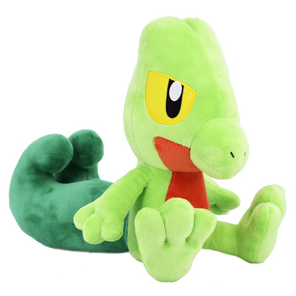 Gấu Bông Pokemon - Tắc Kè Xanh Treecko (37 Cm) Gb134 (Tặng 1 Móc Khóa Dây Da Pu Đính Đá Lấp Lánh)