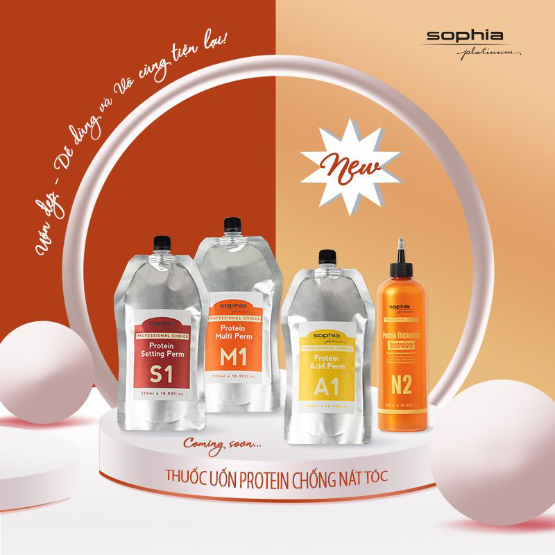 Thuốc uốn đa năng Sophia Platium Protein chống nát tóc M1