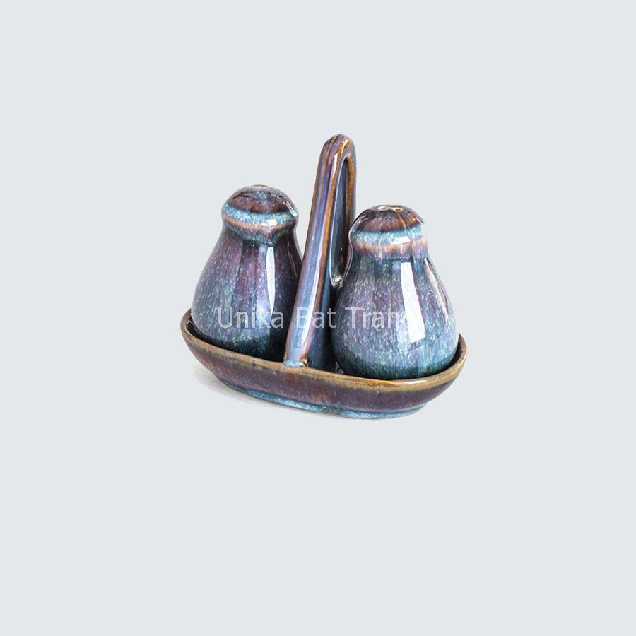 Bộ Đựng Muối Tiêu - Bộ Đồ Đựng Gia Vị - Gốm sứ cao cấp Bát Tràng