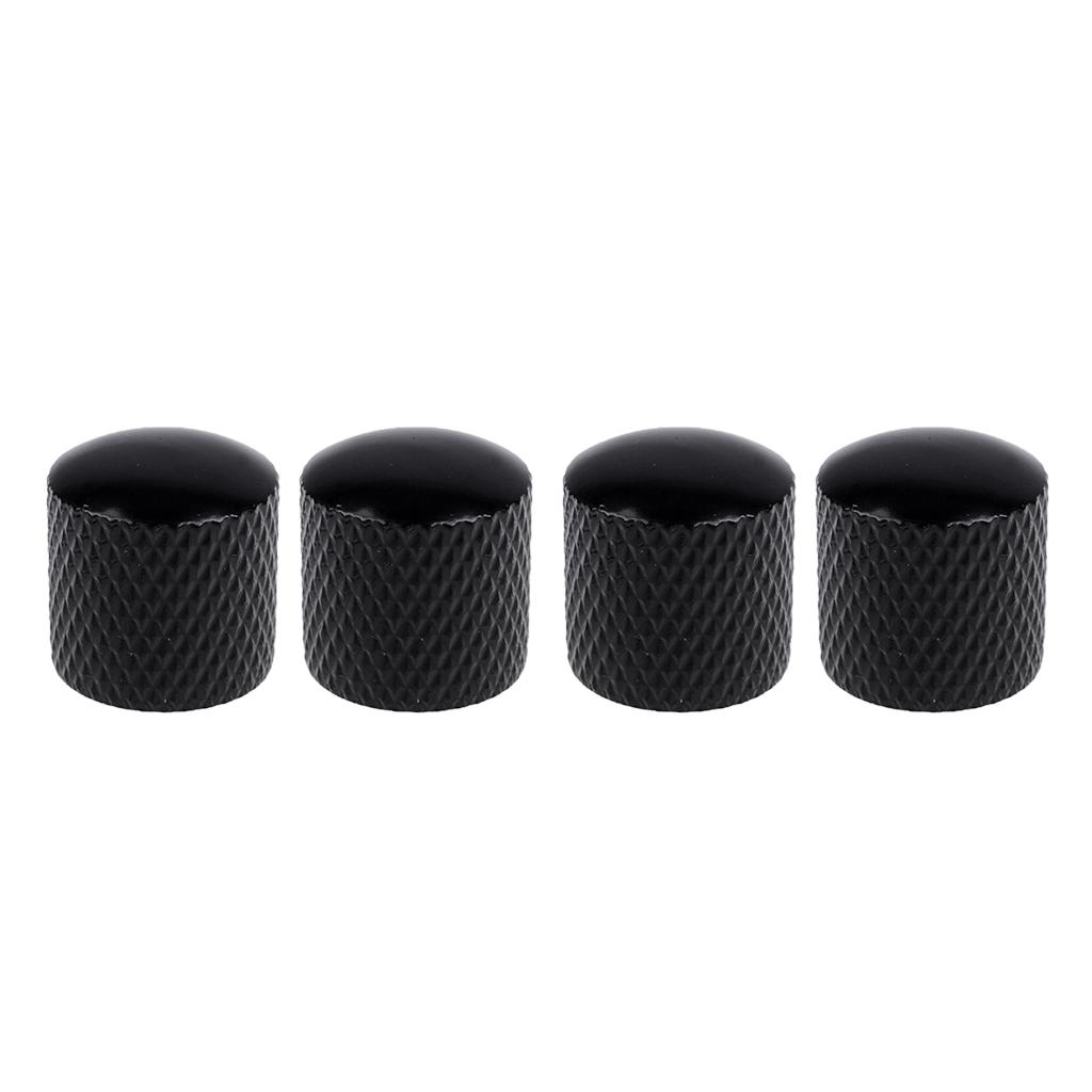 Durable 4 Pieces Metal Electric Guitar Potentiometer Volume Tone Control Knobs Buttons