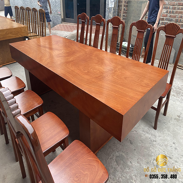 Bàn 10 ghế gỗ hương đá nam phi