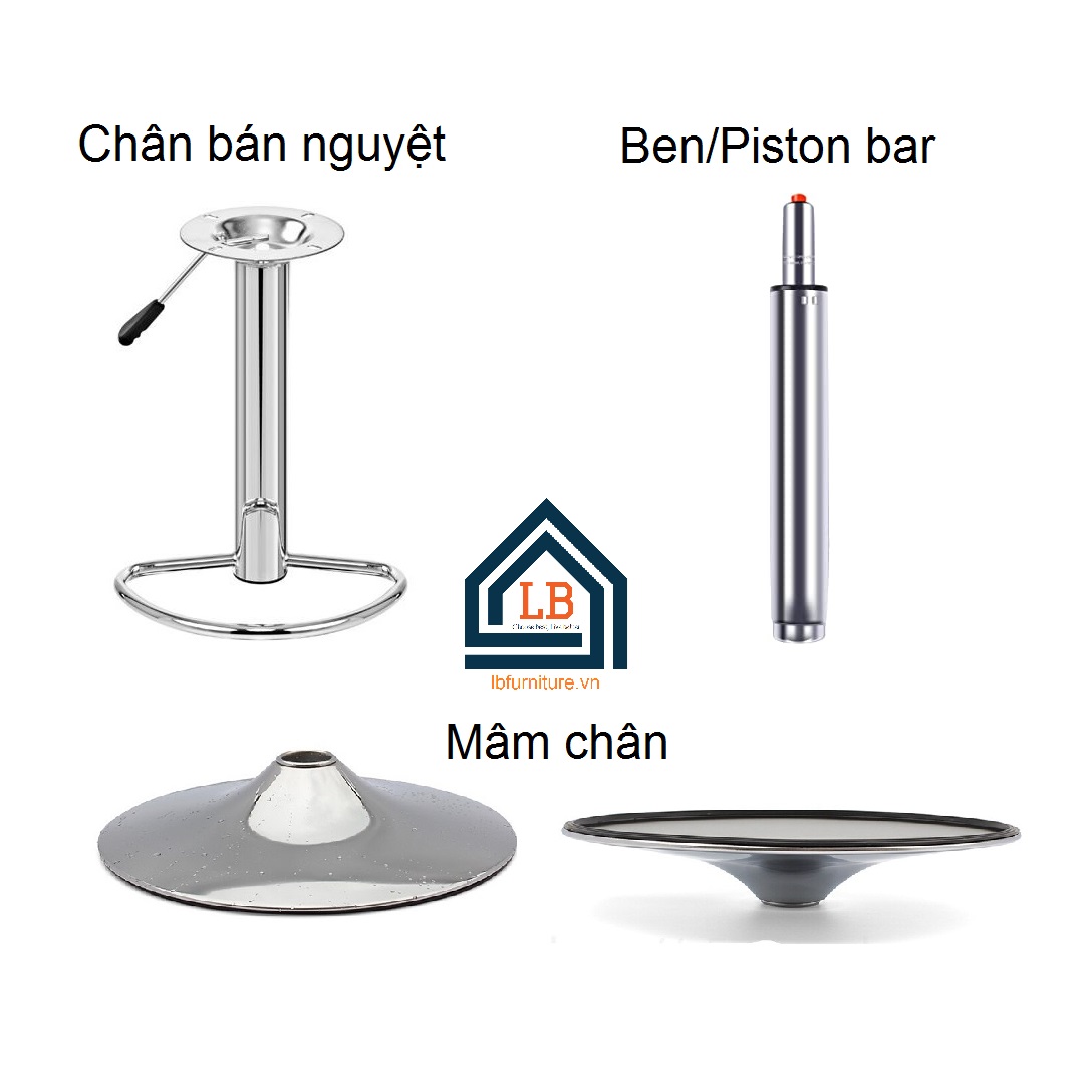 Bộ phụ kiện ghế quầy bar (chân+mâm+ben)